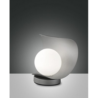 ΕΠΙΤΡΑΠΕΖΙΟ LED METAL FRAME AND BLOWN GLASS SILVER