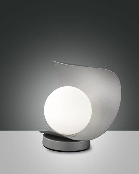 ΕΠΙΤΡΑΠΕΖΙΟ LED METAL FRAME AND BLOWN GLASS SILVER
