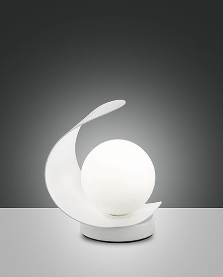 ΕΠΙΤΡΑΠΕΖΙΟ LED METAL FRAME AND BLOWN GLASS  WHITE