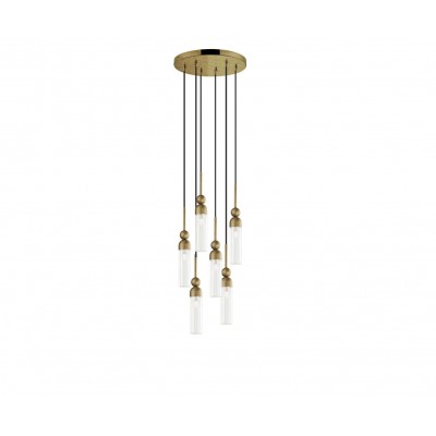 01480 Round 6-lights Oxidized gold