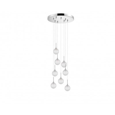 01129 8-lights Round Silver
