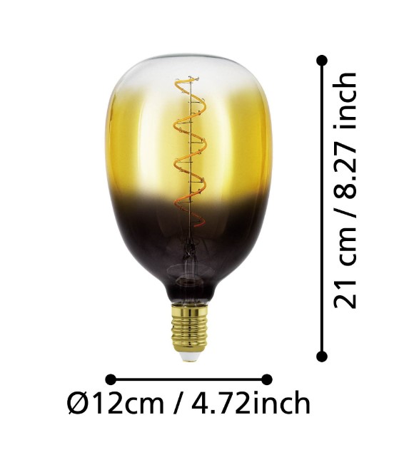 DECORATIVE GRADIENT YELLOW BULB E27 Ø12cm