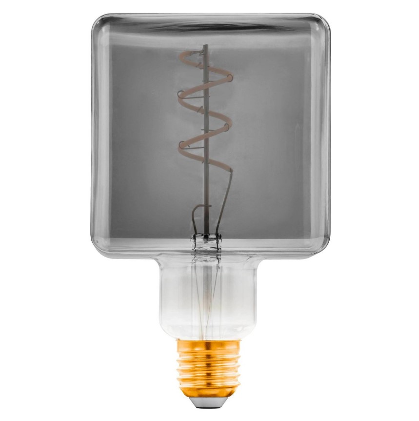 DECORATIVE E27 BULB SMOKED GREY-CUBE