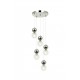 5-LIGHT FIXTURE CHROME-TEXTURED GLASS