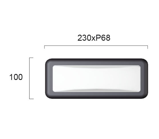 ΑΠΛΙΚΑ LED ΑΝΘΡΑΚΙ Η 100 ΜΜ