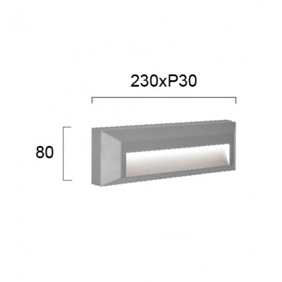 ΑΠΛΙΚΑ LED L230 ΓΚΡΙ