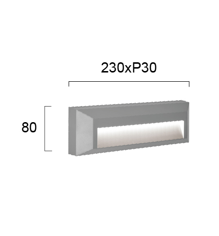 ΑΠΛΙΚΑ LED L230 ΓΚΡΙ