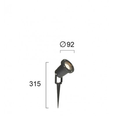 ΠΡΟΒΟΛΕΑΣ ΑΛΟΥΜΙΝΙΟΥ BLACK D 92 MM