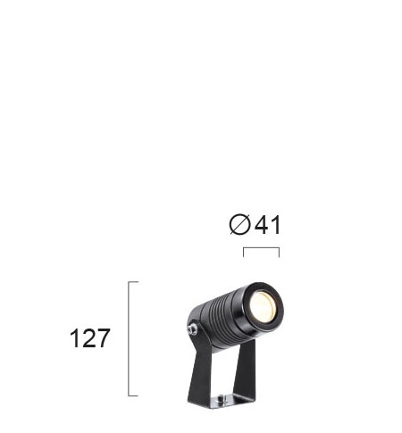 ΠΡΟΒΟΛΕΑΣ LED ALUMINIUM ΑΝΘΡΑΚΙ D 41 MM