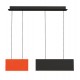 POP MINIMALIST SUSPENDED LED FIXTURE BLACK-ORANGE L:90cm H:140cm