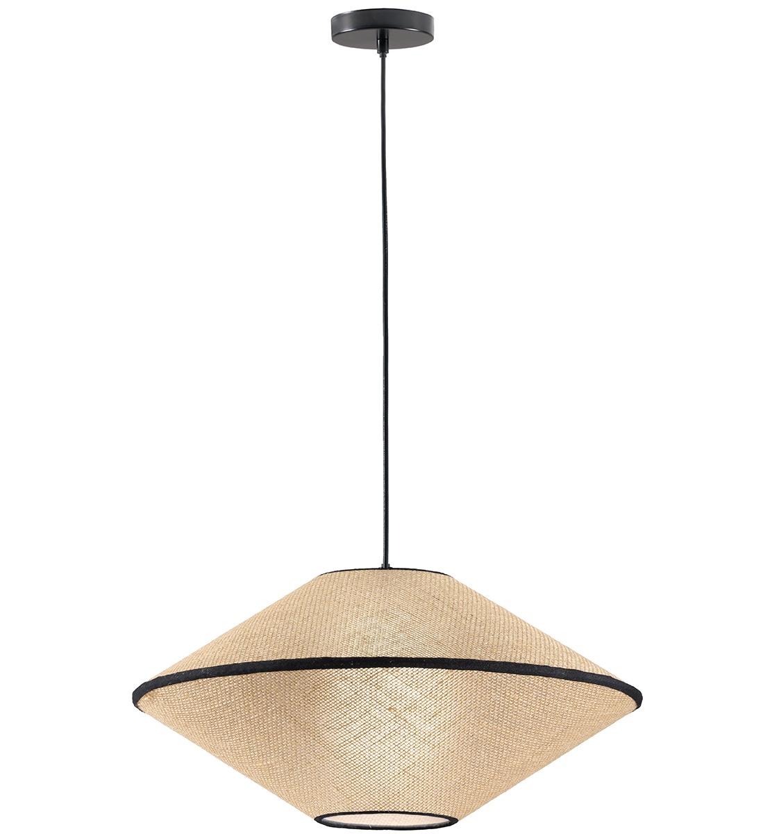 NATURAL WOVEN WICKER PENDANT D:600mm