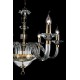 ΚΡΕΜΑΣΤΟ 6/ΦΩΤΟ ΠΟΛΥΕΛΑΙΟΣ HANDMADE CLEAR GLASS AND METAL GOLD ELEMENTS D 72 CM