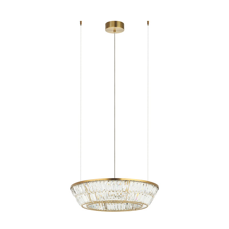 ΚΡΕΜΑΣΤΟ ΦΩΤΙΣΤΙΚΟ LED ANTIQUE BRASS&CRYSTAL D:60cm 