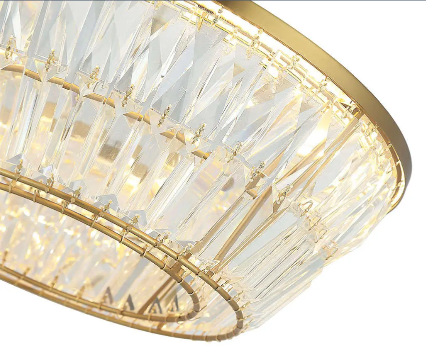ΚΡΕΜΑΣΤΟ ΦΩΤΙΣΤΙΚΟ LED ANTIQUE BRASS&CRYSTAL D:60cm 