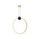 ΚΡΕΜΑΣΤΟ ΦΩΤΙΣΤΙΚΟ RING D:60cm BLACK-GOLD