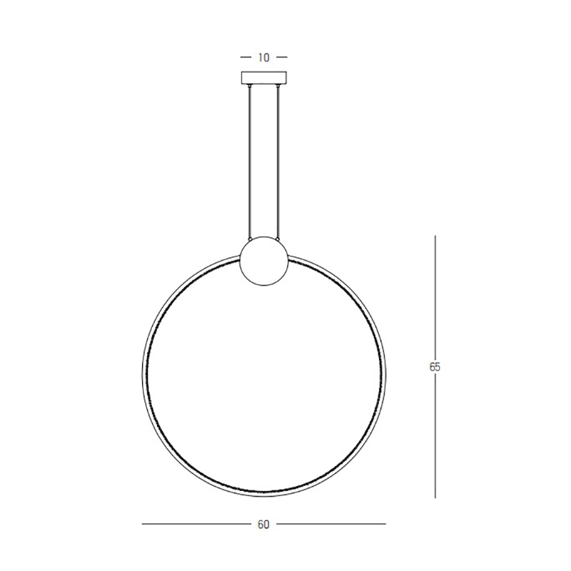 ΚΡΕΜΑΣΤΟ ΦΩΤΙΣΤΙΚΟ RING D:60cm BLACK-GOLD