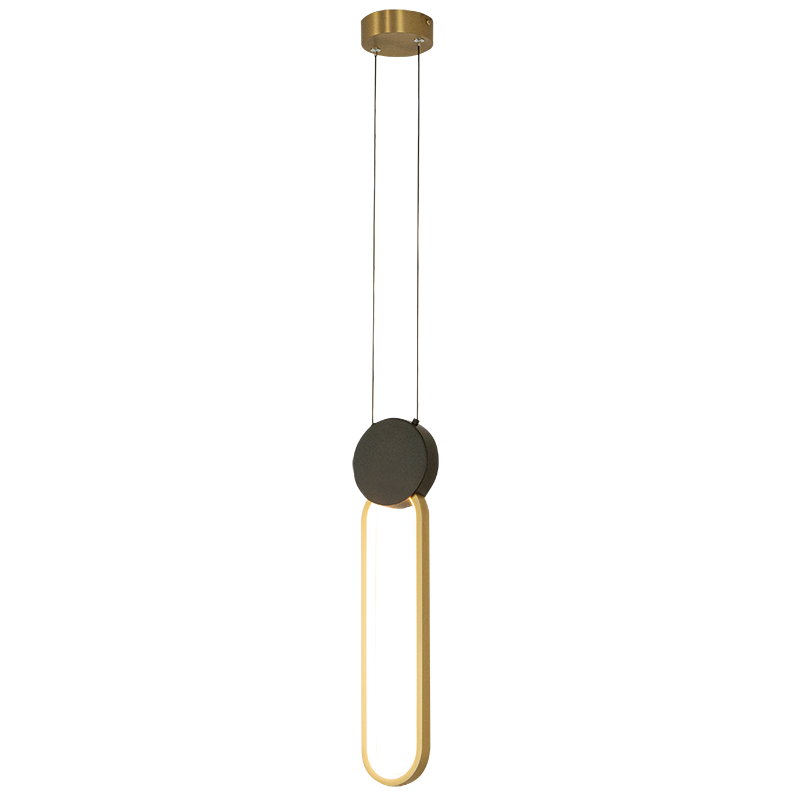 ΚΡΕΜΑΣΤΟ ΟΒΑΛ Η:48cm 13W BLACK-GOLD