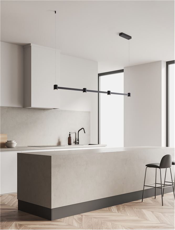 ΚΡΕΜΑΣΤΟ ΓΡΑΜΜΙΚΟ ΦΩΤΙΣΤΙΚΟ LED Sandy black Aluminium