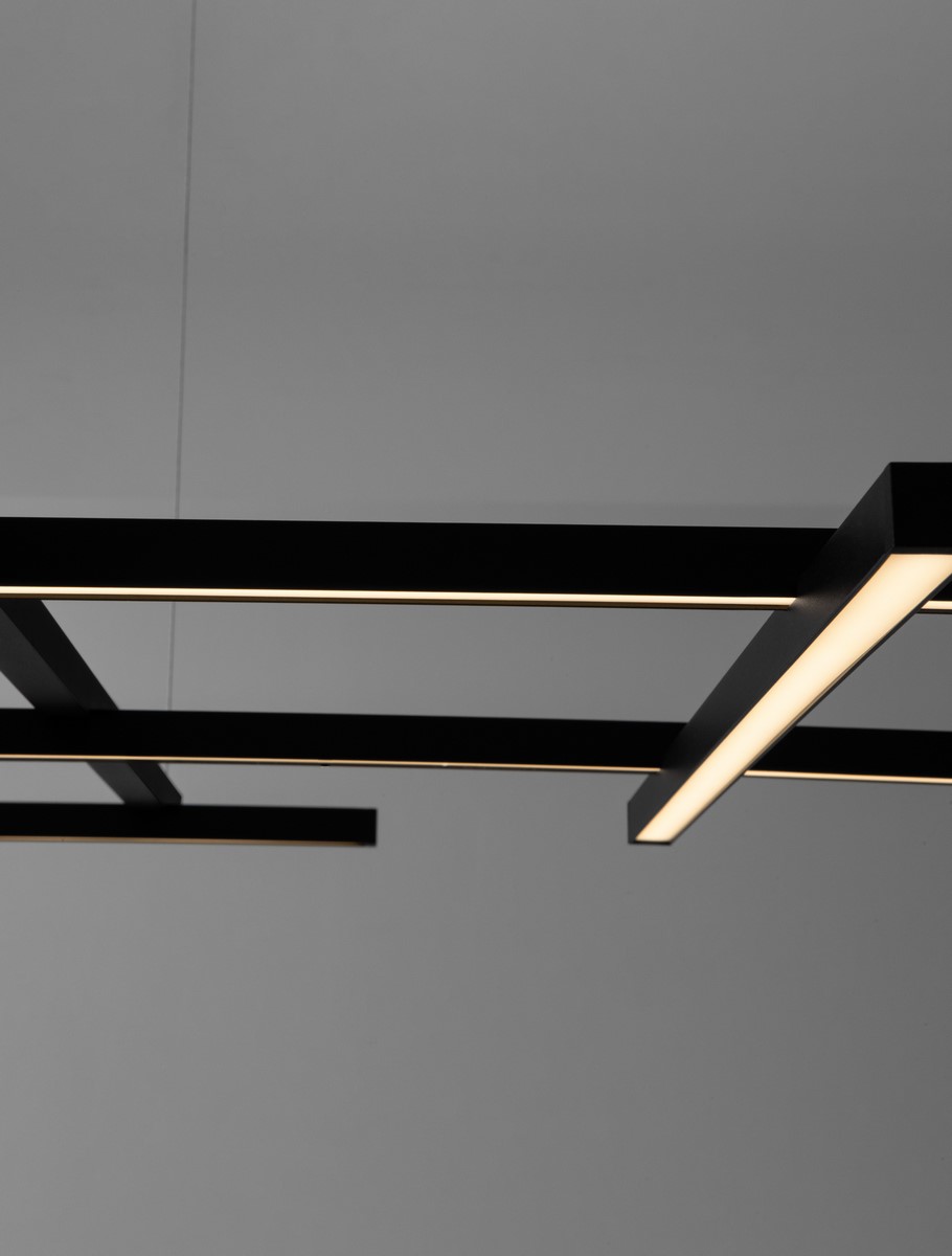 ΚΡΕΜΑΣΤΟ ΦΩΤΙΣΤΙΚΟ LED 83W  Sandy Black Aluminium & Acrylic 