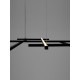 ΚΡΕΜΑΣΤΟ ΦΩΤΙΣΤΙΚΟ LED 83W  Sandy Black Aluminium & Acrylic 