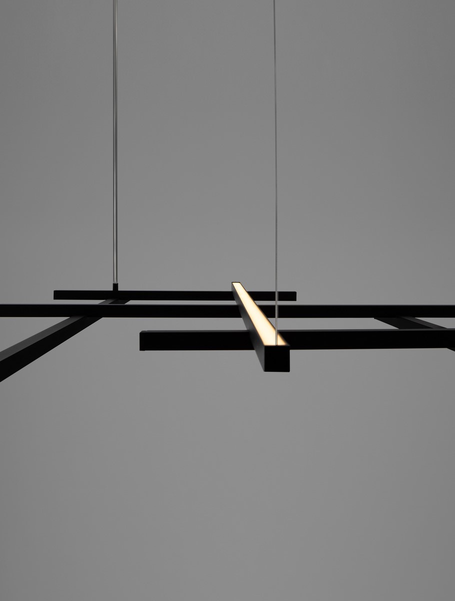 ΚΡΕΜΑΣΤΟ ΦΩΤΙΣΤΙΚΟ LED 83W  Sandy Black Aluminium & Acrylic 