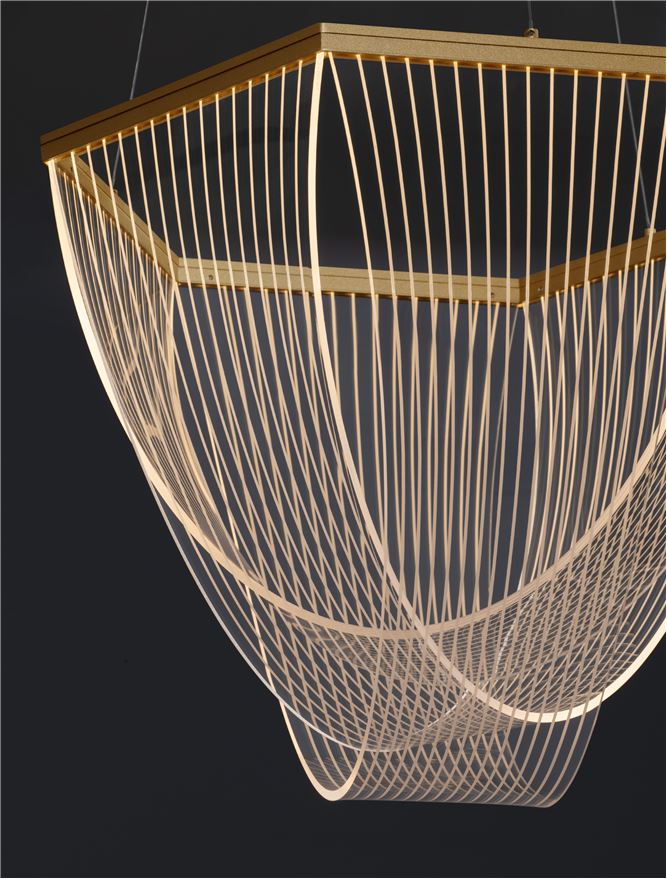 ΚΡΕΜΑΣΤΟ ΦΩΤΙΣΤΙΚΟ ΑΠΟ ΑΚΡΥΛΙΚΟ D:52cm BRASS GOLD