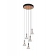 ΚΡΕΜΑΣΤΟ 5ΦΩΤΟ LED Matt Black Gold Metal & Acrylic