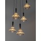 ΚΡΕΜΑΣΤΟ 5ΦΩΤΟ LED Matt Black Gold Metal & Acrylic