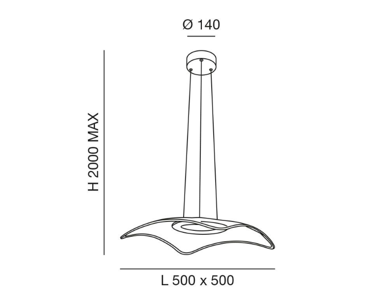 ΚΡΕΜΑΣΤΟ ΦΩΤΙΣΤΙΚΟ LED ΛΕΥΚΟ ΑΚΡΥΛΙΚΟ D:50cm 32W