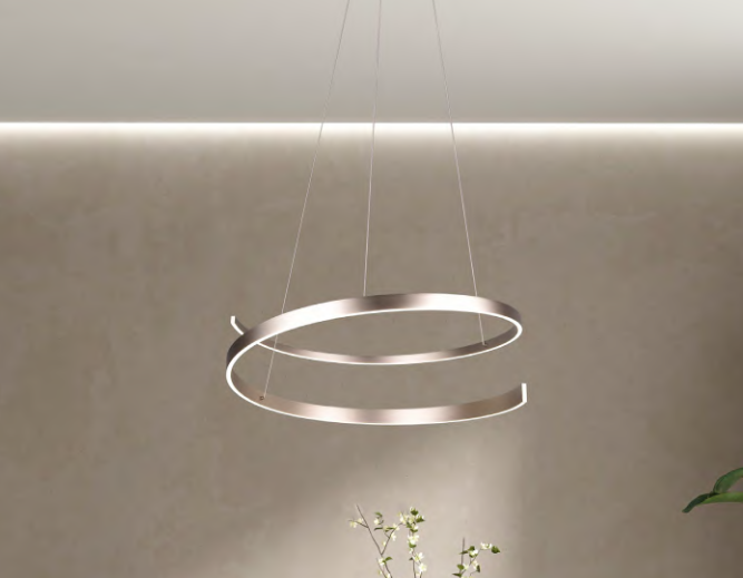  ΚΡΕΜΑΣΤΟ ΦΩΤΙΣΤΙΚΟ ΚΟΡΔΕΛΑ 1x50W LED 2000-4000K 5950lm NICKEL MAT