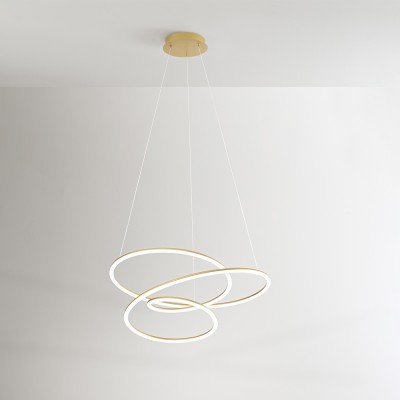 ΚΡΕΜΑΣΤΟ ΦΩΤΙΣΤΙΚΟ LED D:80cm BRUSHED GOLD 96W