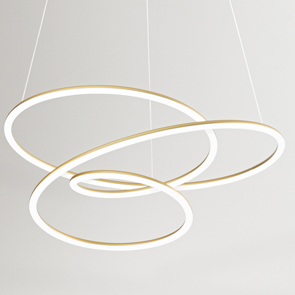 ΚΡΕΜΑΣΤΟ ΦΩΤΙΣΤΙΚΟ LED D:80cm BRUSHED GOLD 96W