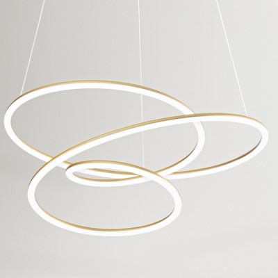 ΚΡΕΜΑΣΤΟ ΦΩΤΙΣΤΙΚΟ LED D:80cm BRUSHED GOLD 96W