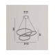 ΚΡΕΜΑΣΤΟ ΦΩΤΙΣΤΙΚΟ LED D:80cm BRUSHED GOLD 96W