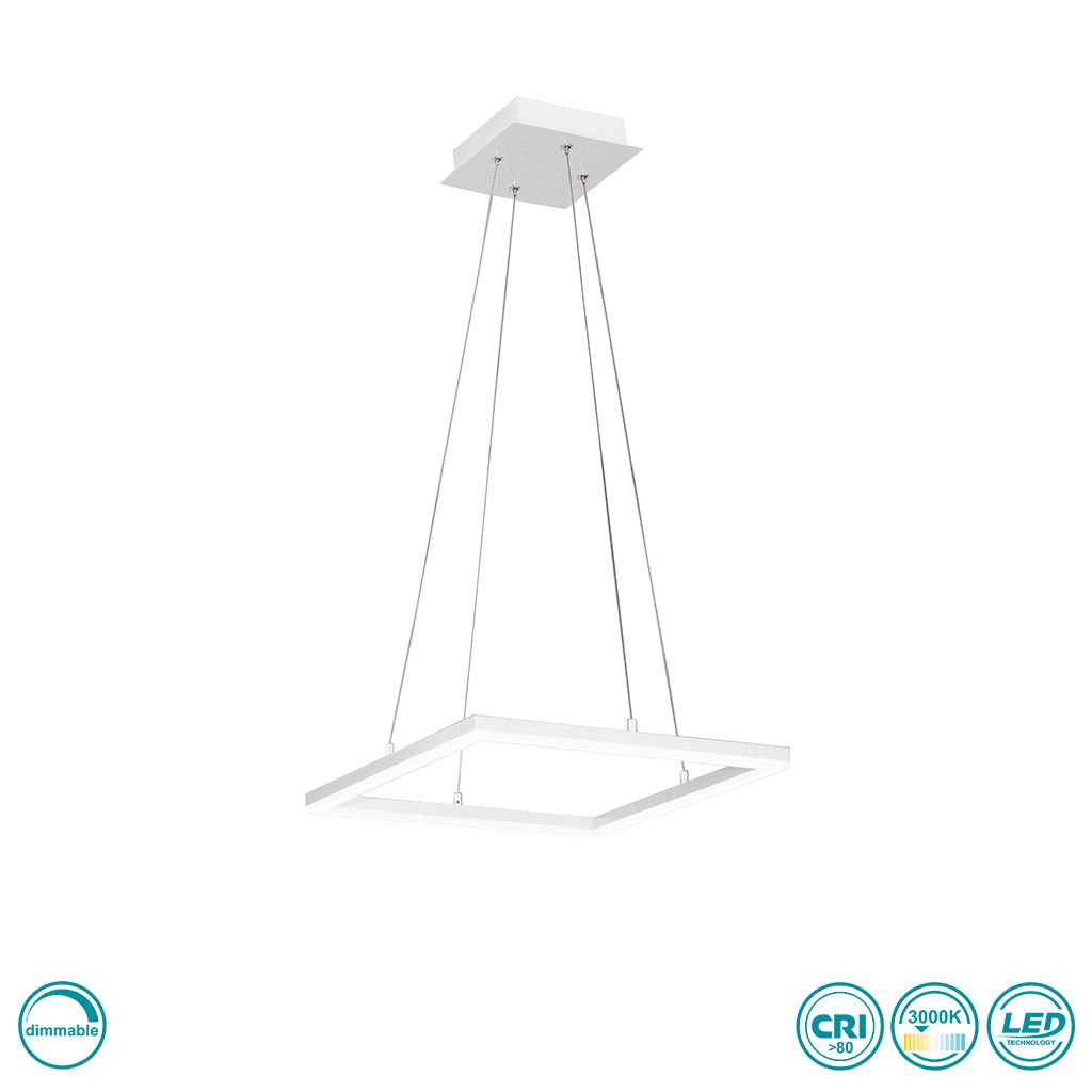 ΚΡΕΜΑΣΤΟ ΦΩΤΙΣΤΙΚΟ LED ΤΕΤΡΑΓΩΝΟ 42x42cm 39W