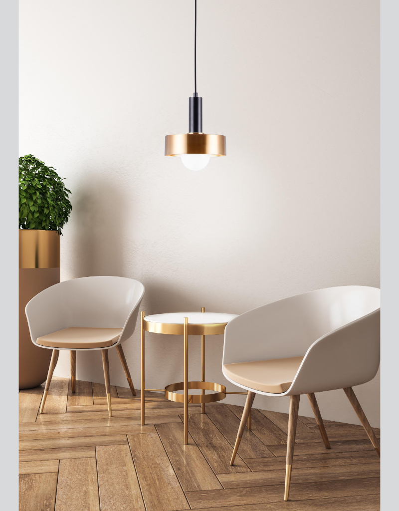 MONOΦΩΤΟ Ε27 BLACK-BRUSHED BRASS METAL ITALY