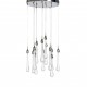 PENDANT 15-LIGHT LED WITH CHROME CRYSTALS