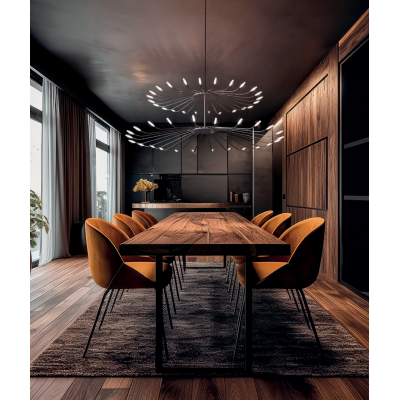 SOPSPENSIONE A LED A LUCE DIFFUSA Ø 135CM -95CM