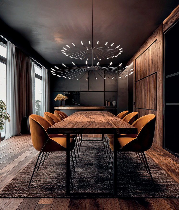 SOPSPENSIONE A LED A LUCE DIFFUSA Ø 135CM -95CM