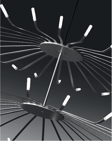 SOPSPENSIONE A LED A LUCE DIFFUSA Ø 135CM -95CM
