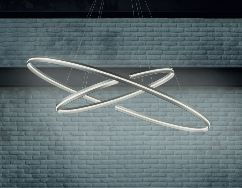 ΚΡΕΜΑΣΤO LED 54W D80 BLACK-GREY italy