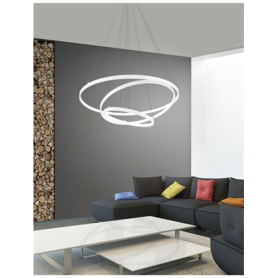 ΚΡΕΜΑΣΤΟ LED ΛΕΥΚΟ  D:80 H:120