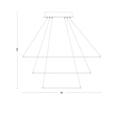 ΚΡΕΜΑΣΤΟ LED ΛΕΥΚΟ  D:80 H:120