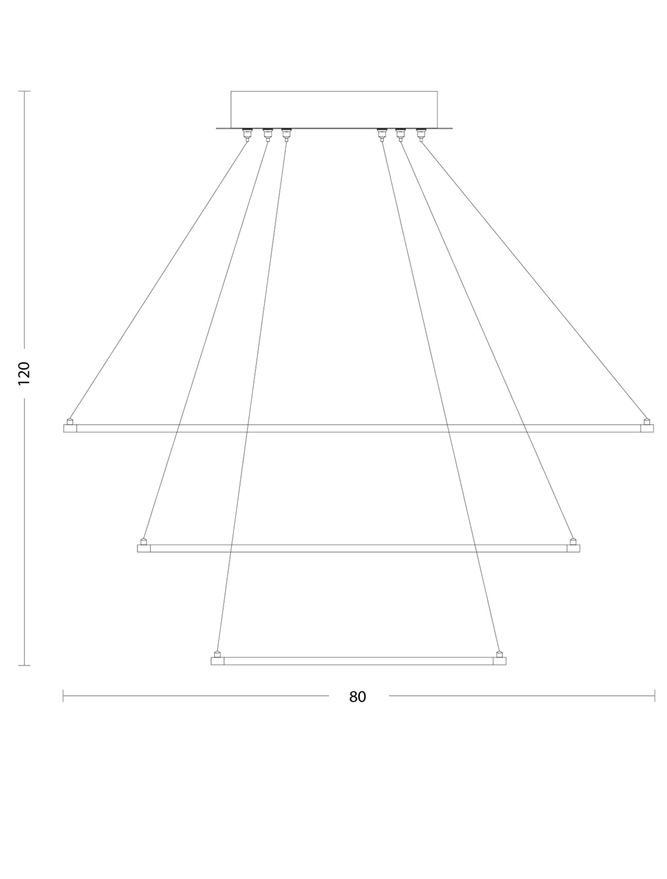 ΚΡΕΜΑΣΤΟ LED ΛΕΥΚΟ  D:80 H:120