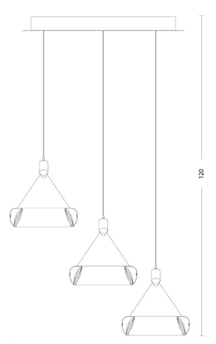 ΚΡΕΜΑΣΤΟ LED MAT WHITE D:45 H:120