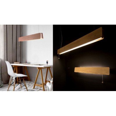 ΚΡΕΜΑΣΤΟ LED NATURAL  WOOD T8 14WATT L 98 CM