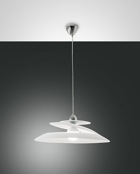 ΚΡΕΜΑΣΤΟ METAL FRAME AND PLATE GLASS WHITE H: Max 2000 Ø: 530 mm