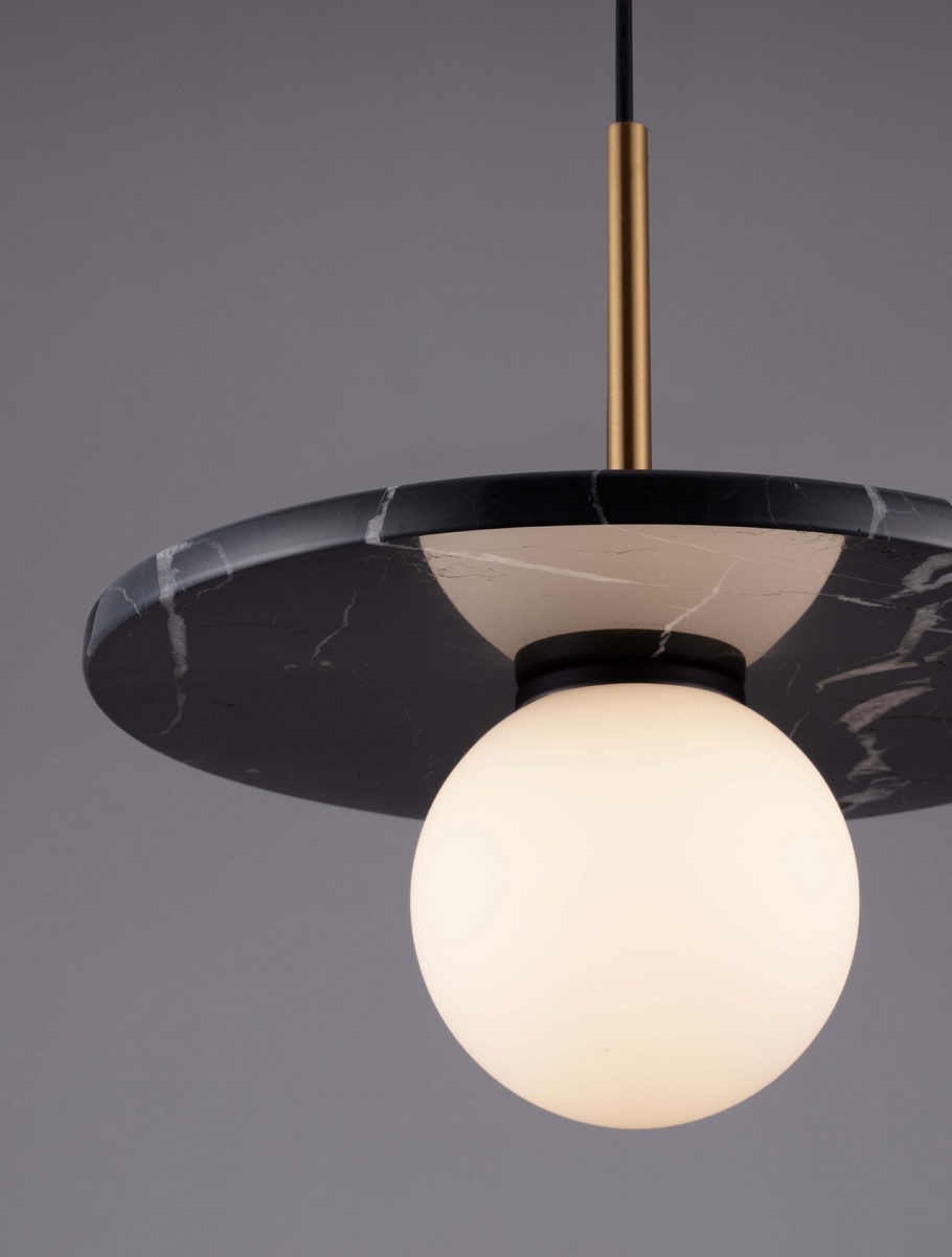 ΚΡΕΜΑΣΤΟ ΜΟΝΟΦΩΤΟ Black Marble & Opal Glass