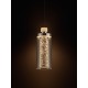 ΜΟΝΟΦΩΤΟ ΚΡΕΜΑΣΤΟ LED Chrome Steel & Aluminium Clear Glass Sandy Black Canopy