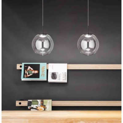 ΚΡΕΜΑΣΤΟ ΜΟΝΟΦΩΤΟ LED 14W ΔΙΑΦΑΝΟ D:25cm